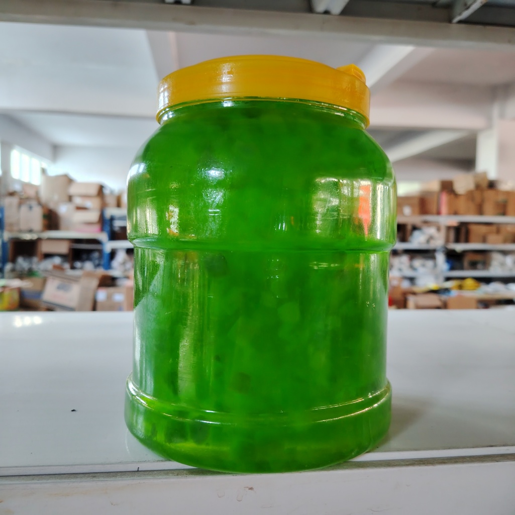 Green Apple Fruit Chunk Sauce for Bubble Tea & Shaved Ice 2.6kg Bulk Jar Natural Taste 12-Month Shelf Life for Drinks & Desserts