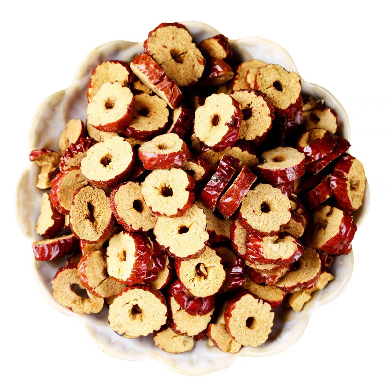Xinjiang Hetian Seedless Red Jujube Premium Grade Bulk Dried Slices 1000g Round Crispy Snacks Soaked in Water