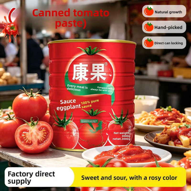 Tomato Ketchup 3000g Can-Sweet & Sour Taste Inner Mongolia Origin 365 Days Shelf Life Wholesale Restaurant Stir-Fry Condiment