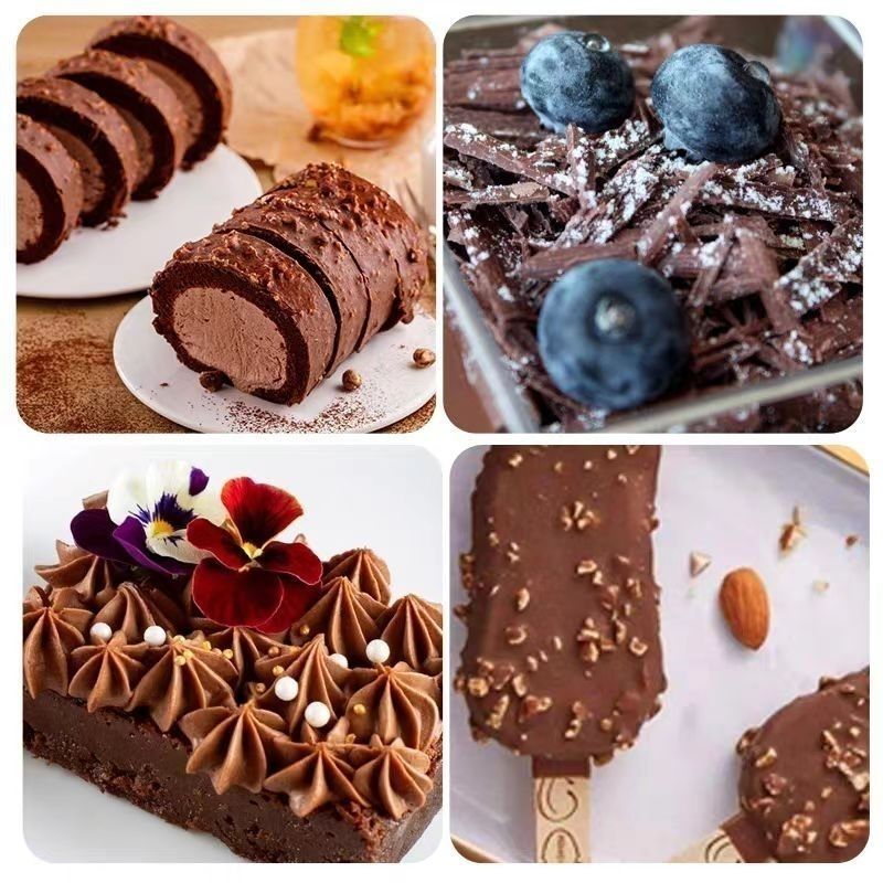 Compound Dark Chocolate Solid Cube Blocks Bulk for Baking Ice Cream Mousse Glazing & Decoration(1)