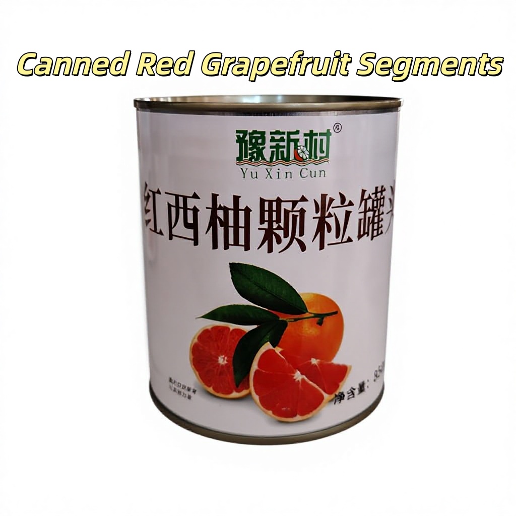 Canned Red Grapefruit Segments in Light Syrup 850g 24-Month Shelf Life Desserts & Baking Fresh Citrus Fruit High Solid Content