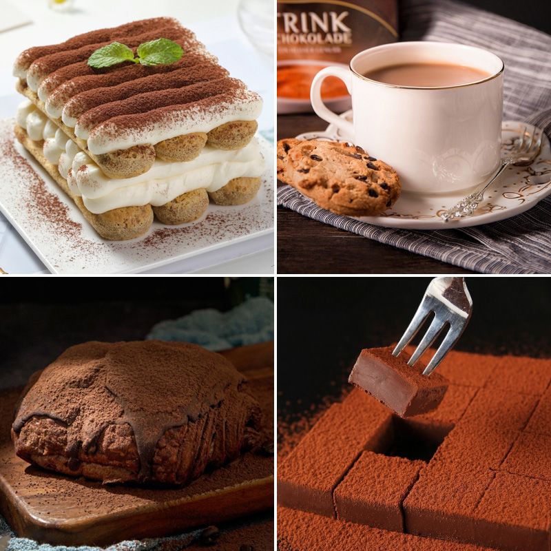 Kaibei Cocoa Powder 1kg - Solid Beverage for Baking, Biscuits, Drinks & Dessert Decoration, Fine Texture & Mellow Cocoa Flavor