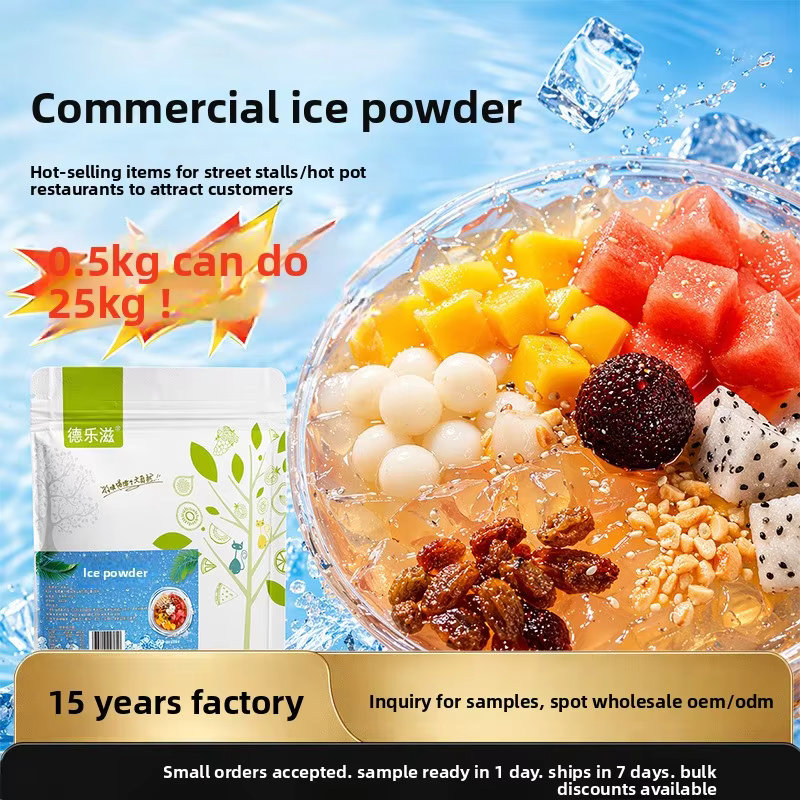 Delezhi Commercial-Grade Jiangsu White Grass Ice Powder Jelly 1000g No Cooking Required Specialty Iced Dessert Bulk Konjac