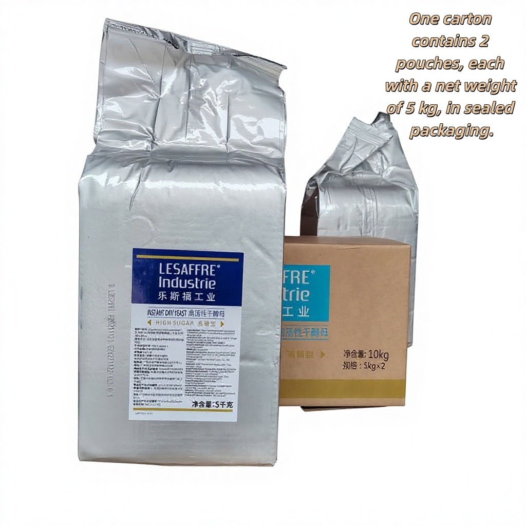 High Sugar Instant Dry Yeast Powder Fast-Rising for Commercial Bakery Bread & Pastry Production 5kg
