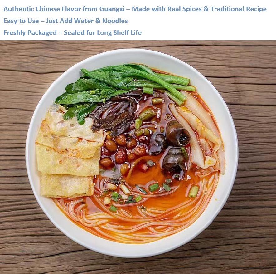 Original Liuzhou River Snail Noodles Seasoning Base 500g Compound Seasoning Spicy Savory Mix Homemade Noodle Soup Chinese Street
