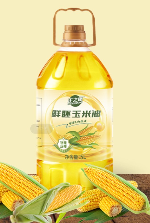 5L Fresh Corn Germ Oil Non-GMO Physical Pressing Refined Cooking Oil Heart Healthy Plastic Bottle 24-Month Shelf Life for Family