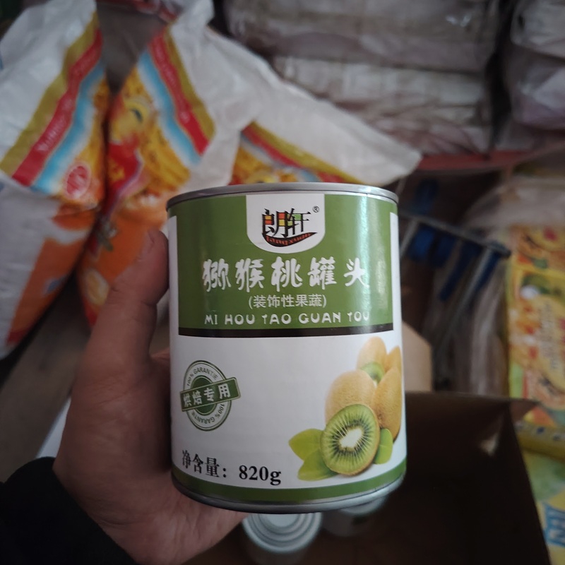 Canned Kiwi for Cake Decorating 820g Premium Sliced Syrup High Fructose Corn Syrup for Baking Pastry Ice Cream Dessert Toppings