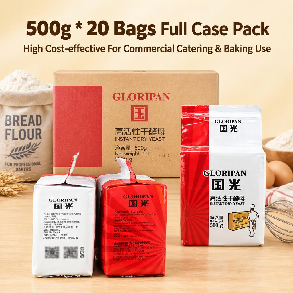 Angel Guoguang High Activity Dry Yeast 10kg500g Baking Products Raw Material Steamed Bread Buns Low Sugar Baking Powder 20 Pack