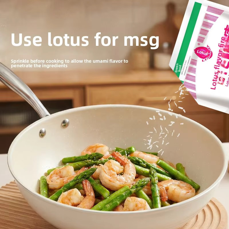 Lotus MSG 10kg 25kg Large Pack (2 Bags) Henan Origin 36 Months Shelf Life White Room Temperature Storage Household Commercial