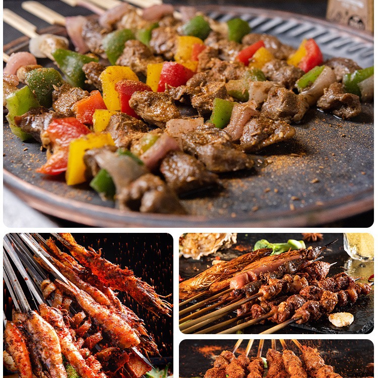 BBQ Seasoning Set (Original, Spicy & Cumin) - 130g Each - Authentic Chinese Dry Rub & Spice Blend for Grilling, Smoking, Air Fryer, Meat, Chicken, and Vegetables