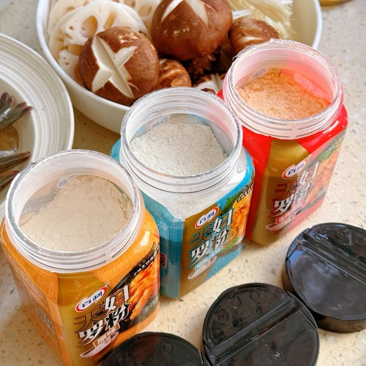 Wheat-Based Tempura Batter Mix Crispy Fried Shrimp & Chicken Coating Powder Spicy Flavor