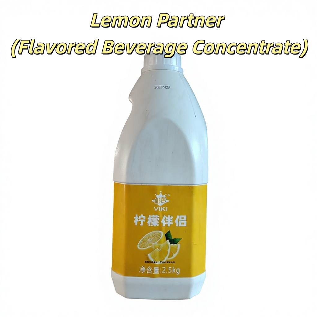 Lemon Concentrate Syrup Fruit Flavor for Cold Drinks 2.5kg Bulk Bottle for Lemon Tea Iced Coffee & Bubble Tea Mixes