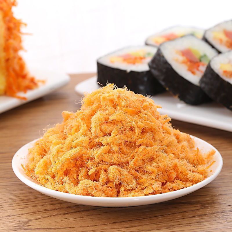 Bao Zuan Chicken Floss 1kg - Premium Baked Goods/Sushi/Pizza Topping, Halal - Certified, Classic Professional Grade