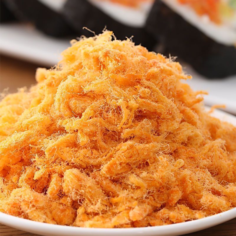 Bao Zuan Chicken Floss 1kg - Premium Baked Goods/Sushi/Pizza Topping, Halal - Certified, Classic Professional Grade