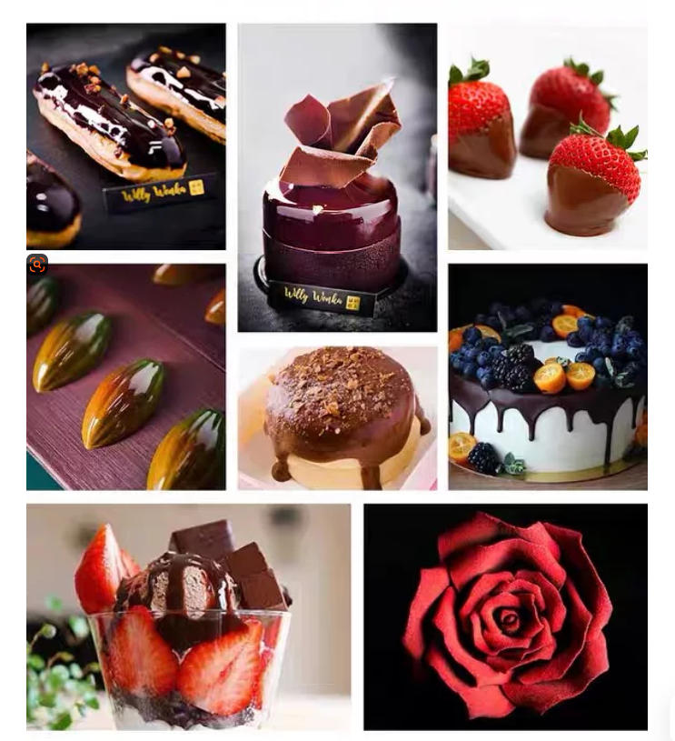 Compound Dark Chocolate Solid Cube Blocks Bulk for Baking Ice Cream Mousse Glazing & Decoration
