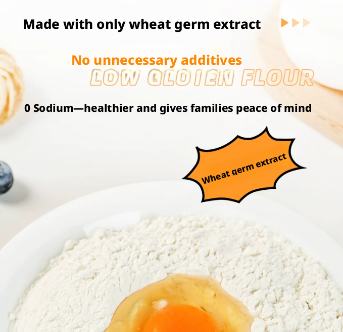 Low gluten flour cake powder 500g high gluten flour bread flour medium gluten flour steamed bread flour household wheat flour