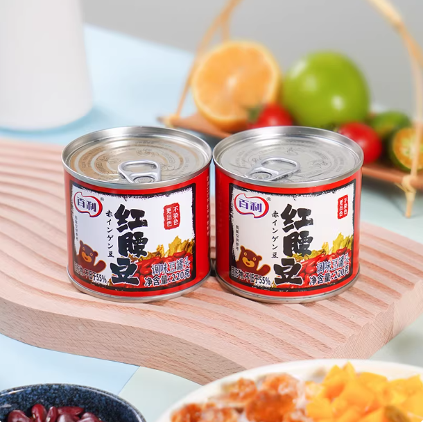 Zero fat red kidney beans open cans ready to eat sweet salty optional all-match delicious can be used for weight management tourism charging