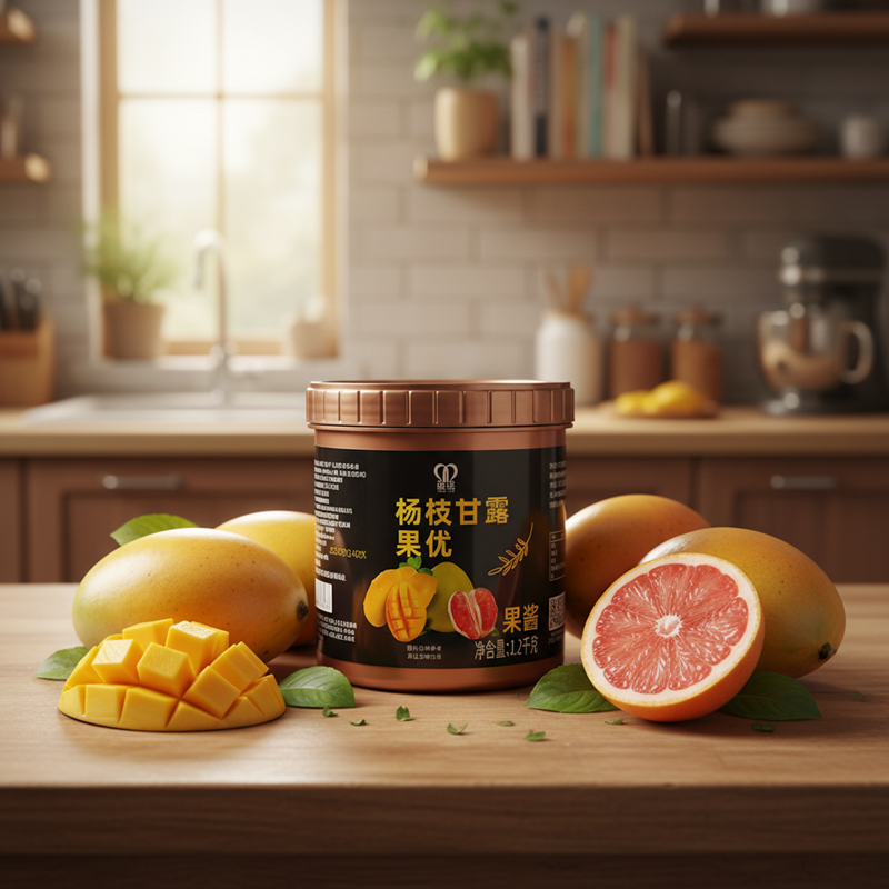 Mango Pomelo Fruit Jam for Bubble Tea Cold Drinks 1.2kg Bulk Pack Ready-to-Use Fruit Puree for Smoothies Desserts 12-Month Shelf