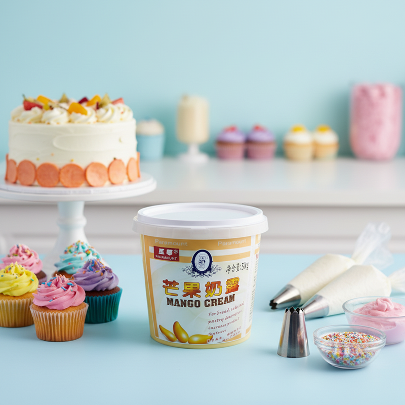 Paramount Mango Cream (Mango Flavored Jam) - 5kg Bulk for Bread, Cake & Pastry Decoration