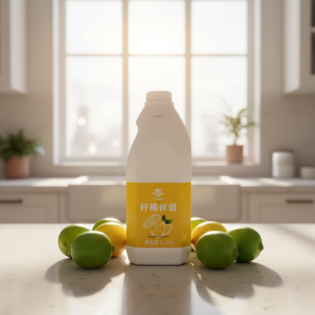 Lemon Concentrate Syrup Fruit Flavor for Cold Drinks 2.5kg Bulk Bottle for Lemon Tea Iced Coffee & Bubble Tea Mixes