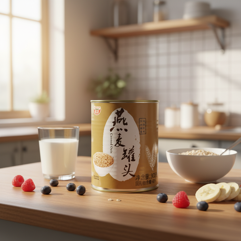 Canned Oats for Shaved Ice Desserts 900g Premium Cooked Oat Paste Ready-to-Use Milk Pudding Ice Cream Jelly More 24 Months Shelf