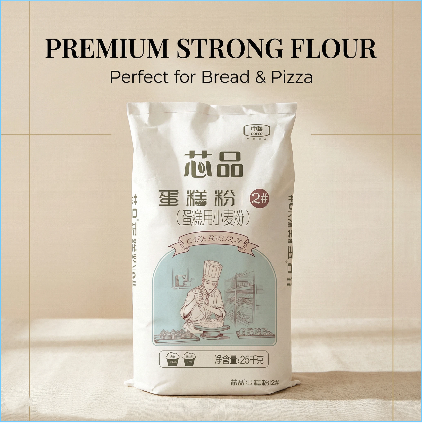 Low Protein Cake Flour 25kg Commercial Baking Wheat Flour for Sponge Cake, Chiffon & Cookies - Low Ash Content, Soft Texture, Premium Pastry Flour