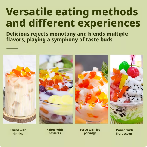Three-Color Fruit Crystals 2.5kg  Colorful Toppings for Bubble Tea, Smoothies & Desserts  Premium Quality From China