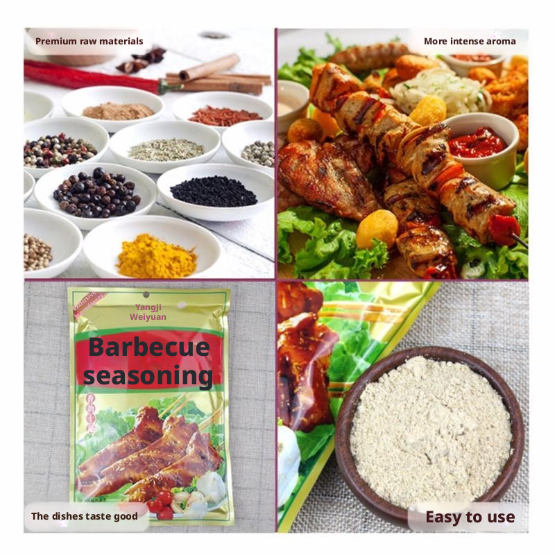 Chinese BBQ Seasoning Mix Spicy Savory Compound 454g Meat Chicken Vegetables Salt MSG 18-Month Shelf Life Outdoor Home Henan