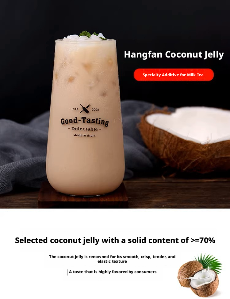 Coconut Jelly 2.5kg  Natural Tapioca Pearls & Fruit Mix for Bubble Tea, Smoothies & Desserts  Premium Quality From China