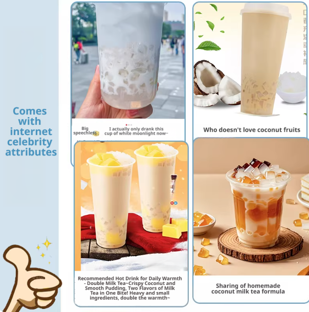 Coconut Jelly 2.5kg  Natural Tapioca Pearls & Fruit Mix for Bubble Tea, Smoothies & Desserts  Premium Quality From China
