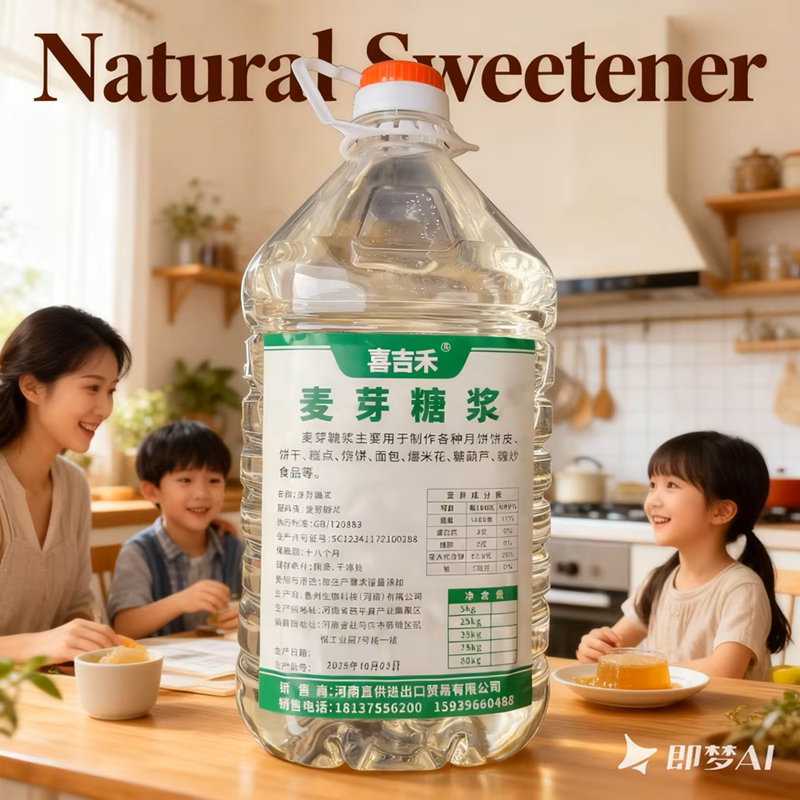XIJIHE Food Grade Malt Syrup-Baking & Drinks Sweetener for Pastries Desserts (5KG) | 18 Months Shelf Life