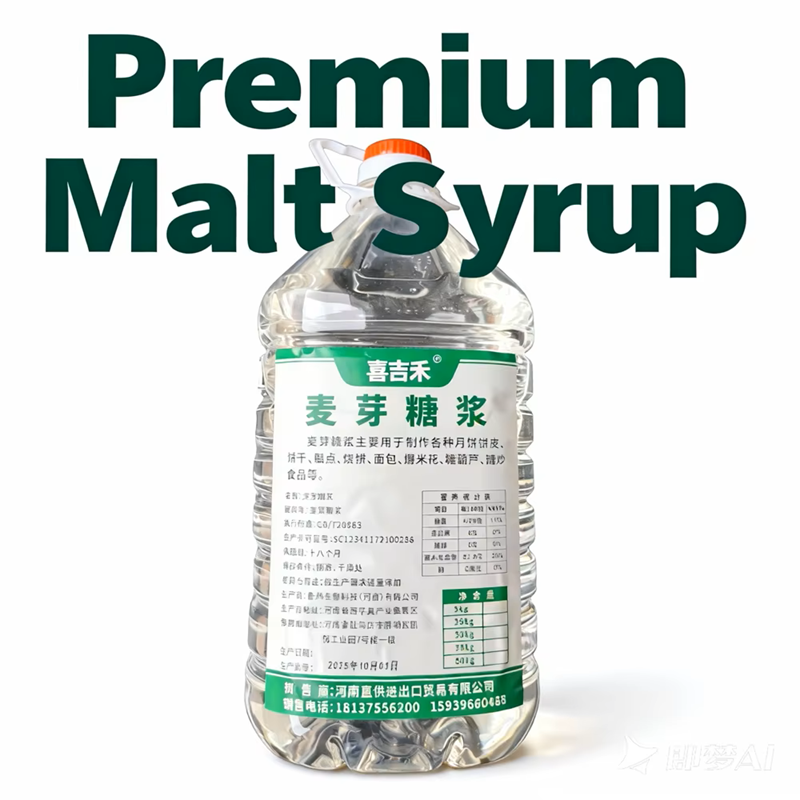 XIJIHE Food Grade Malt Syrup-Baking & Drinks Sweetener for Pastries Desserts (5KG) | 18 Months Shelf Life