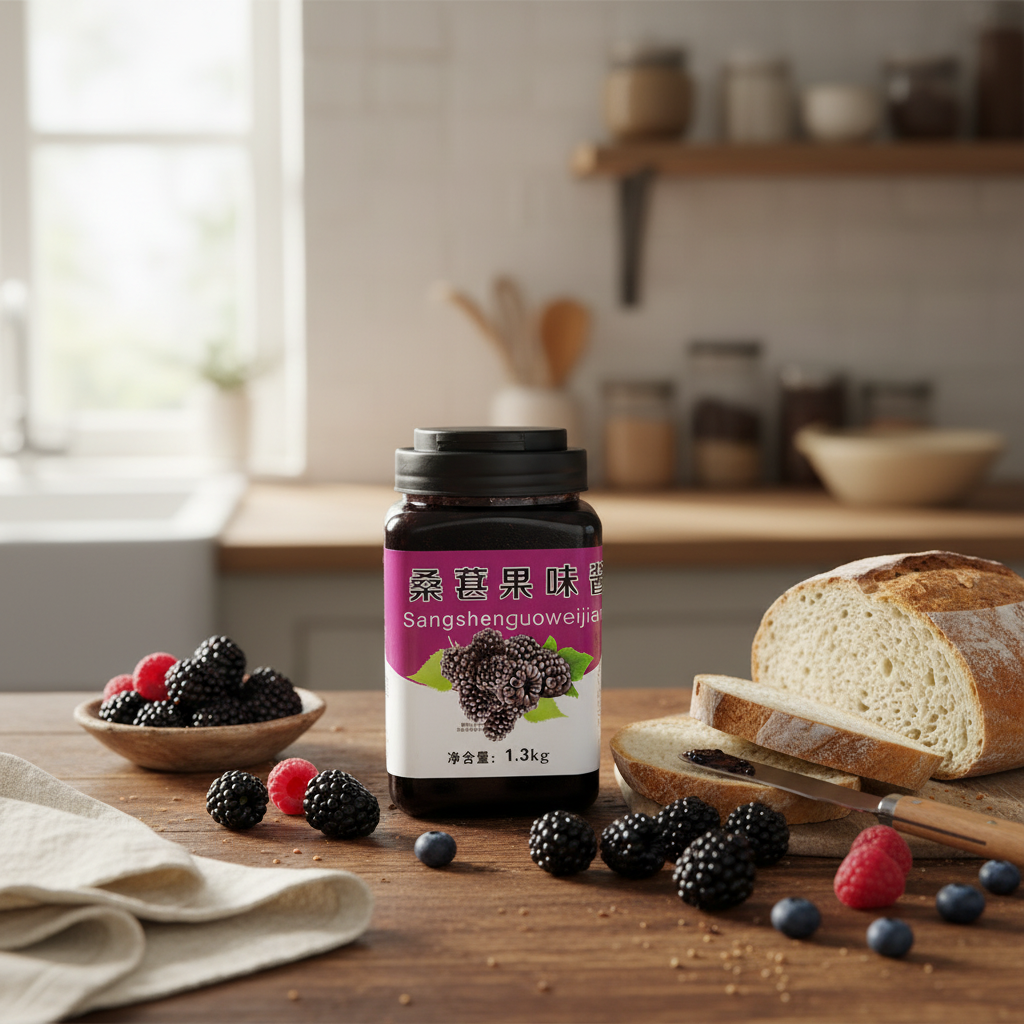 Mulberry Fruit Paste Natural Fruit Syrup for Bubble Tea Smoothies & Iced Drinks (1.3kg Bulk Pack) 12 Months Shelf Life