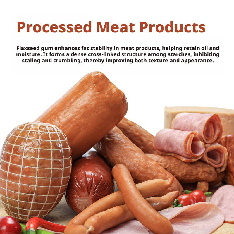 Canned Ham Thickener Water Retaining Agent Flaxseed Gum Cosmetics Skin Care Products Canned Pet Cat Strip Emulsified