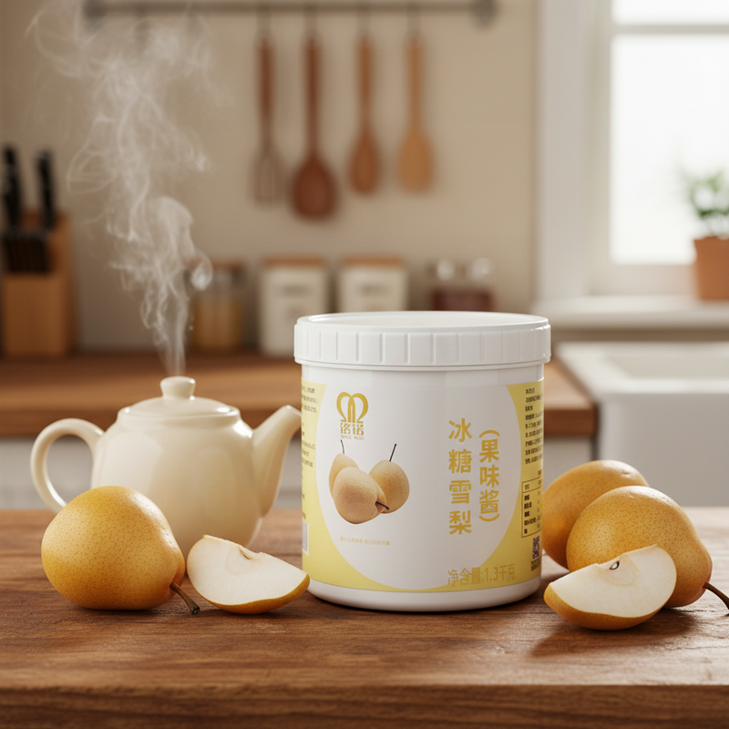 Rock Sugar Pear Tea Jam – Natural Fruit Spread for Tea, Breakfast & Desserts | 1.3kg Bulk Pack