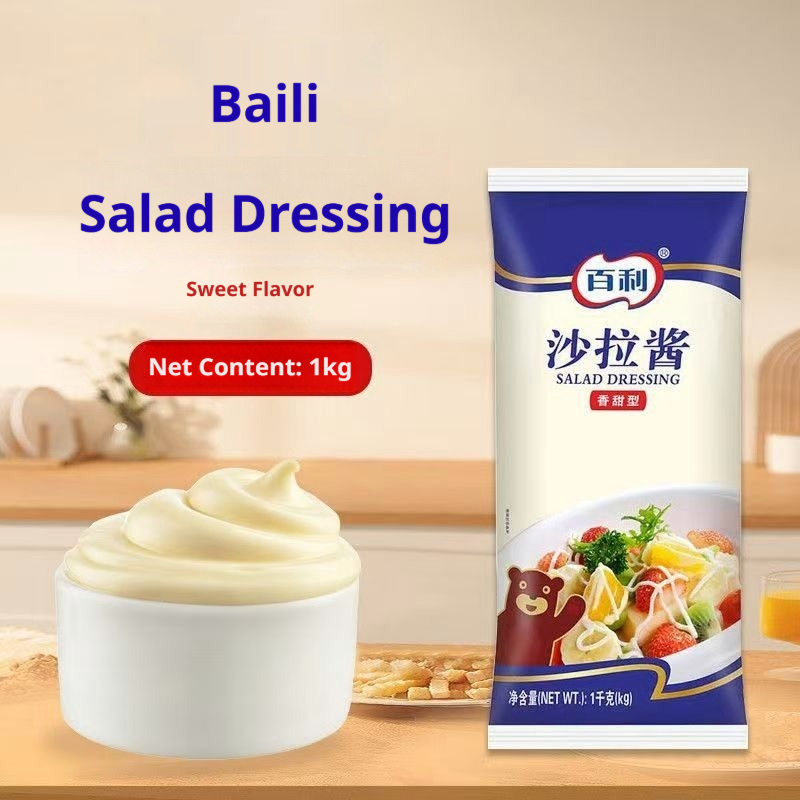 Barry Salad Dressing (Sweet Type) - Smooth & Creamy, 1kg*12 Bags/Box, Ideal for Sushi, Sandwiches, Salads & Hand - Held Pancakes, Commercial Use Recommended