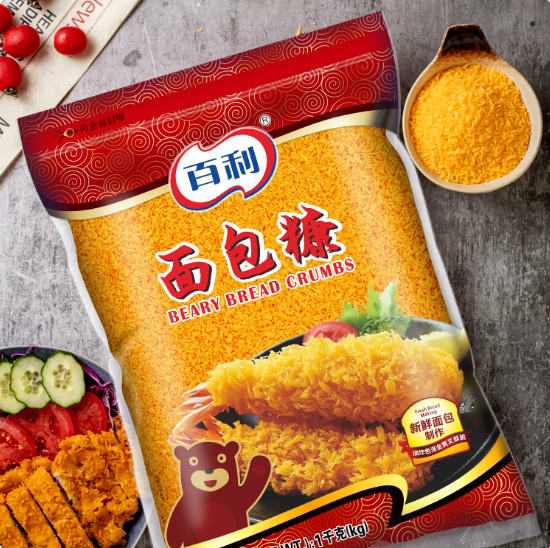 Baili Breadcrumbs Special Coating for Fried Chicken Cutlets Pancakes 1kg X 10 Pack Commercial Size 360-Day Shelf Life Made China