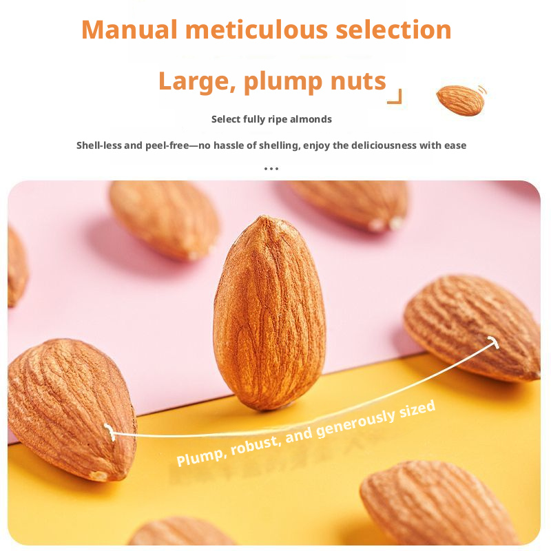 Premium Salted Baked Almonds-Natural Crunchy Snack High Protein & Vitamin E Non-GMO 2.3kg Pack for On-the-Go Energy