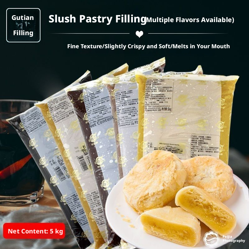 Custard Smoothie Pastry Filling with Kidney & Mung Beans-High Quality 2kg Baking Ingredient for Mooncakes Pastries & Desserts
