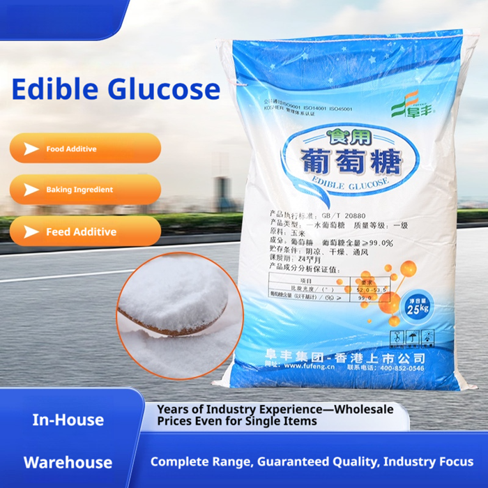 Edible Glucose - White Crystalline Granules, Food Additive, Baking Ingredient, Feed Additive (Bag Packaging)