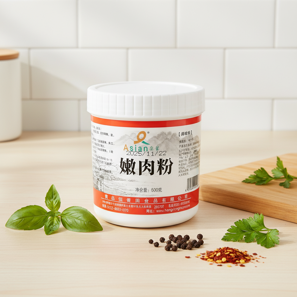 Meat Tenderizer Powder 500g with Papain Maltodextrin for Marinating Beef Pork & Chicken Flavor Enhancer 18 Months Shelf Life