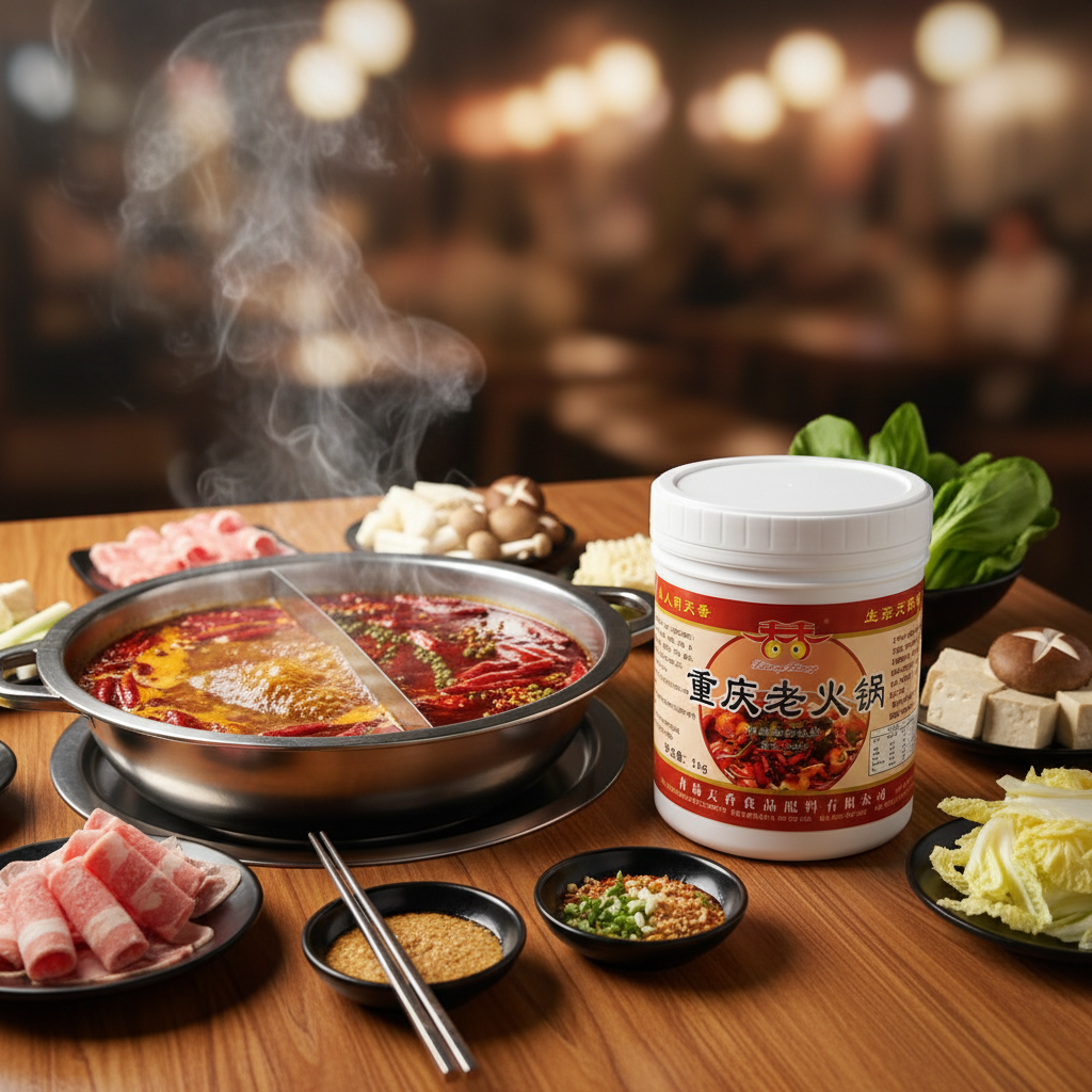 Chongqing Hot Pot Base Paste 1kg Semi-Solid Spicy Sichuan Style Seasoning for Restaurant & Home Cooking