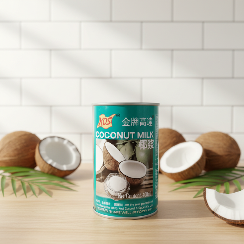 Coconut Milk for Cooking 400ml Canned Coconut Cream Made in China 24 Months Shelf Life for Thai Curries Desserts & Coffee Drinks