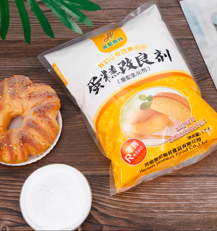 Cake Improver Soft Fine Fluffy No Crumbs Moisturizing Pastry Baking Ingredient Compound Emulsifier Sachet Packaging Henan Romet