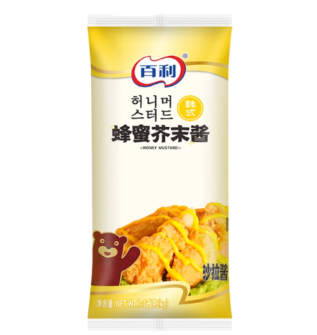 Honey Mustard Sauce 1000g Bag for Dipping Grilling & Sandwiches 9 Months Shelf Life
