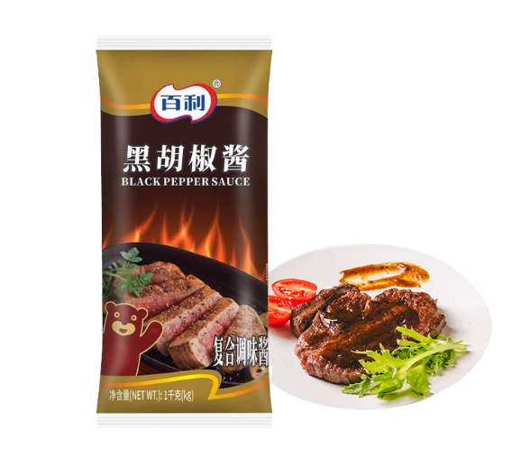 Black Pepper Sauce 1000g Rich & Spicy for Grilling Pasta & Roasts Made in China 9 Months Shelf Life