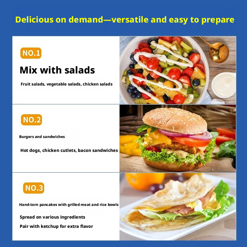 Hamburger Sandwich Salad Dressing Salad Dressing for Fruits and Vegetables 1kg Bread Sushi Sauce Commercial