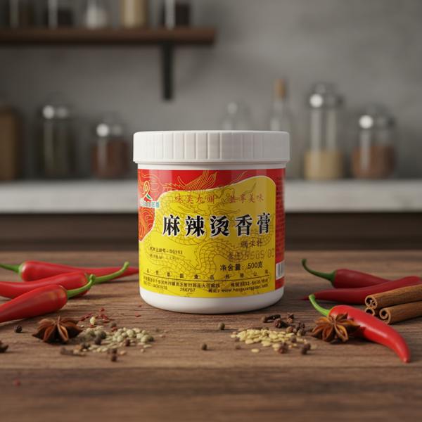 Spicy Hot Pot Flavor Paste 500g Soybean Oil Chinese Seasoning 18-Month Shelf Life Henan Zhigong for Hot Pot BBQ Meat Marinade