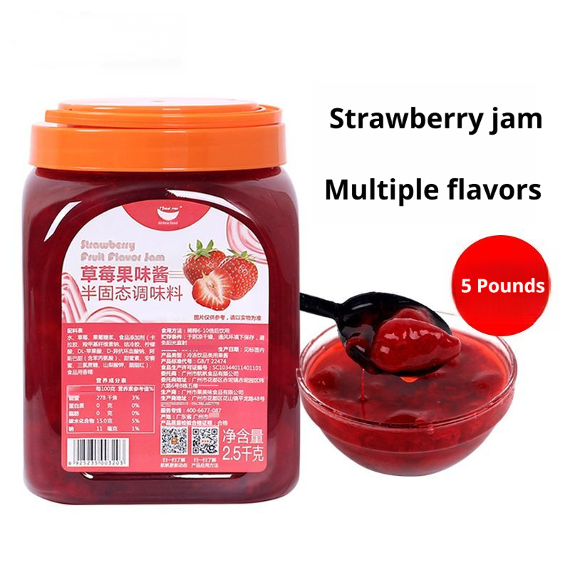 Strawberry Fruit Jam 2.5kg Bulk Jar  Natural Fruit Spread for Pancakes, Yogurt & Baking  Sweetened with Sugar Substitute