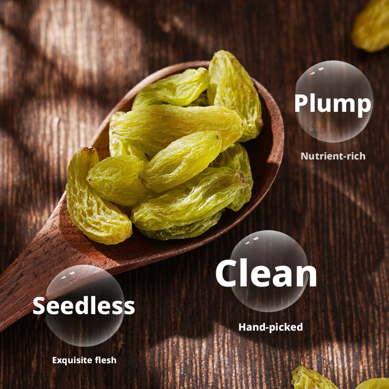 Bulk raisins in a 10kg whole box, customizable, suitable for baking and snacks.